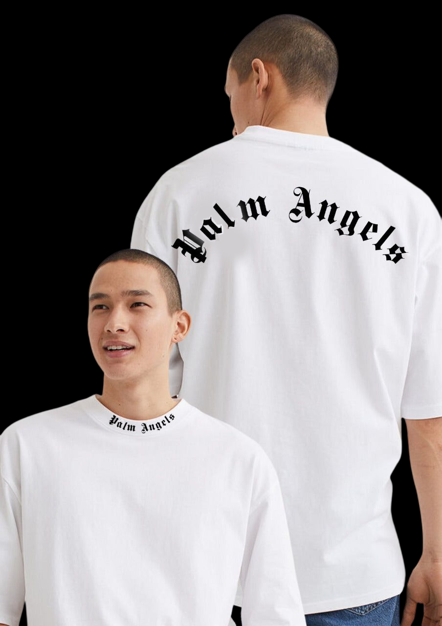 Palm Angels White Drop-Shoulder Oversized Tee: Elevate Your Style with Bwolves