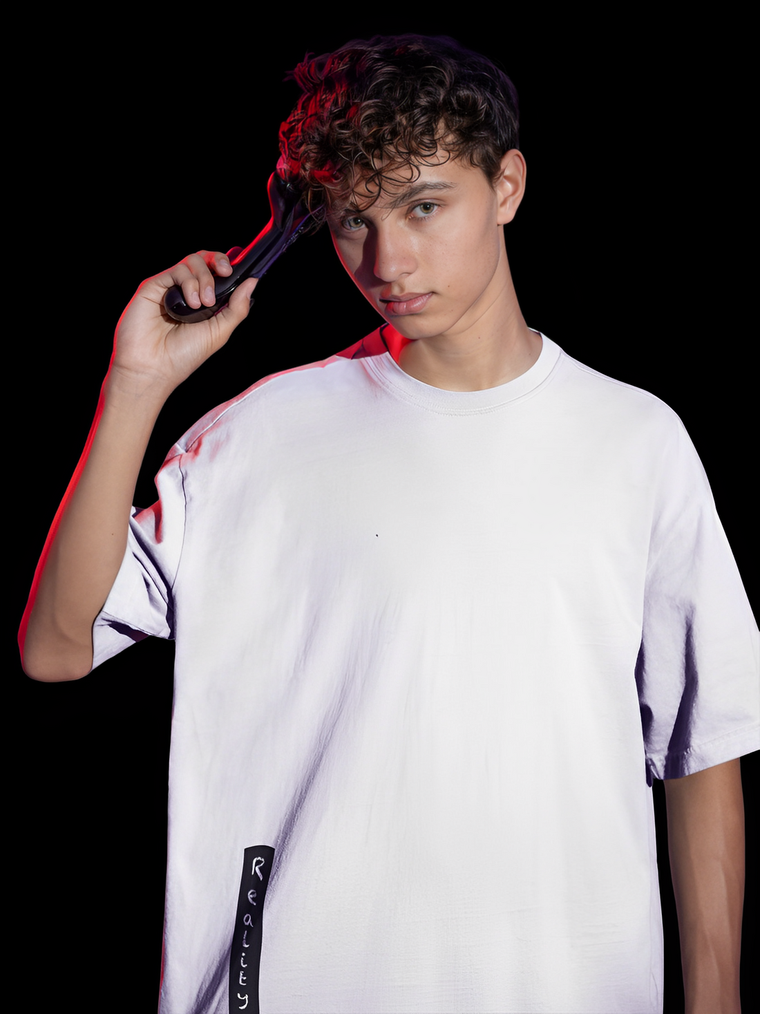 Step into Reality with Our Dark White Cotton Oversized T-Shirt Designs