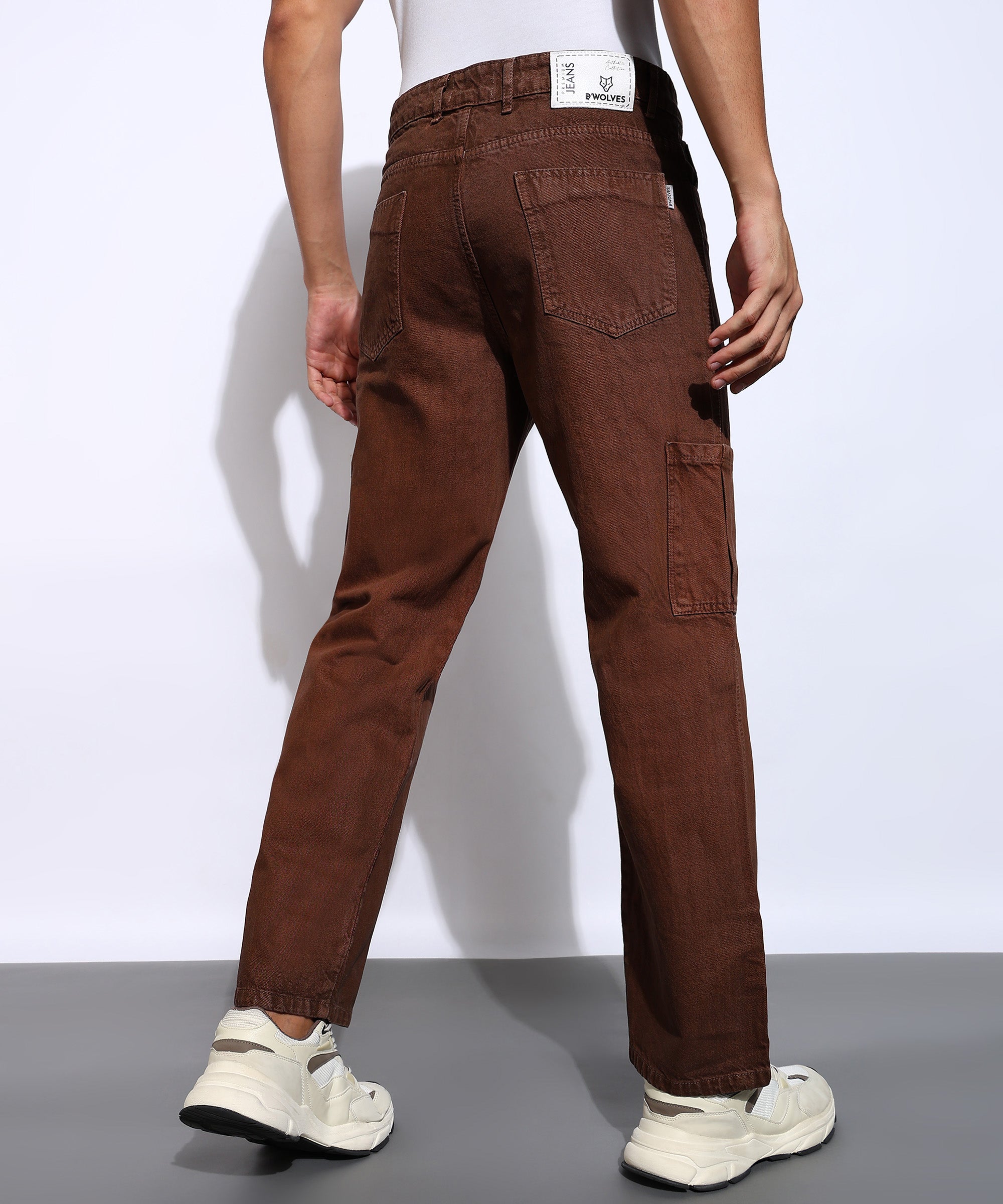 Bwolves Cosmic Brown Baggy Fit Jeans - 6 Pocket Design