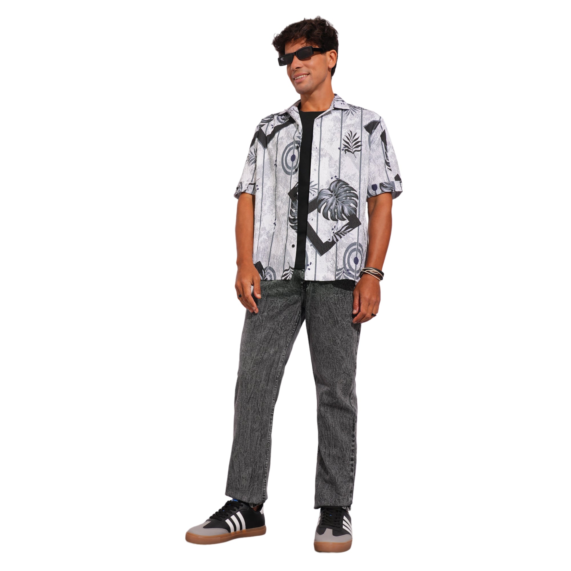 PRINTED VISCOSE REGULAR FIT MEN'S CASUAL SHIRT