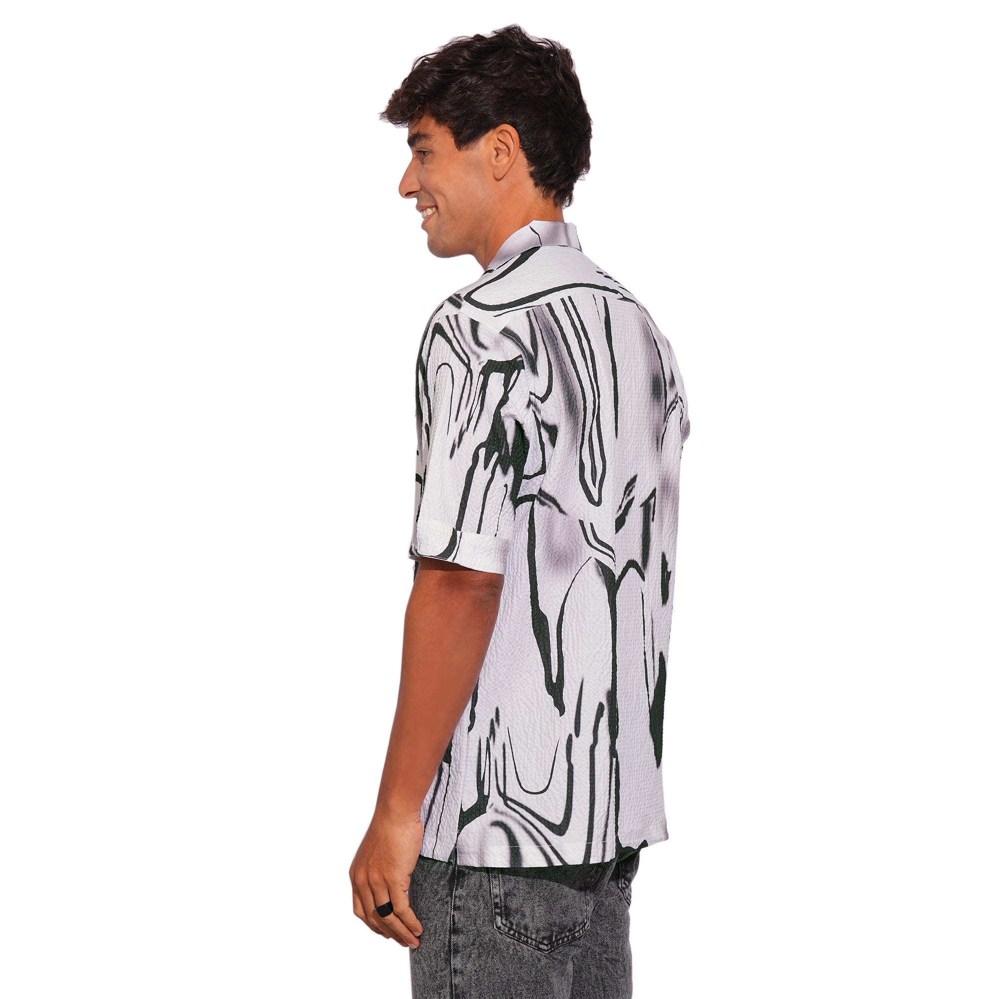 REGULAR FIT TRENDY DIGITAL PRINTED CASUAL SHIRT