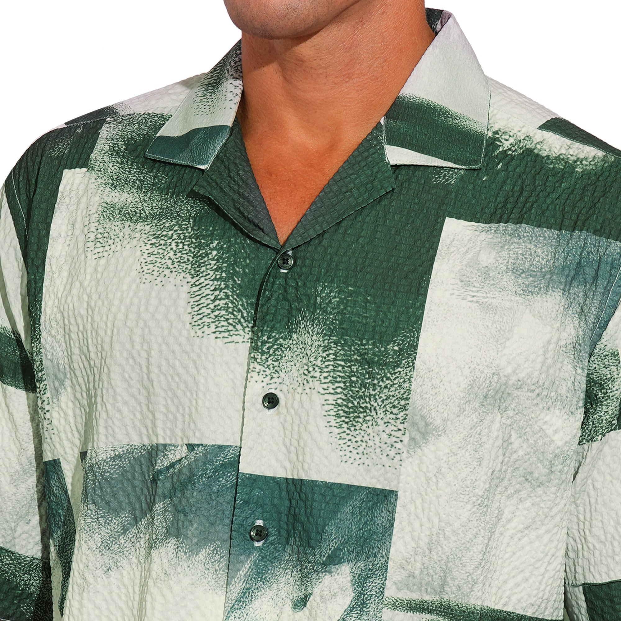 MEN GREEN PAISLEY RELAX FIT SHIRT