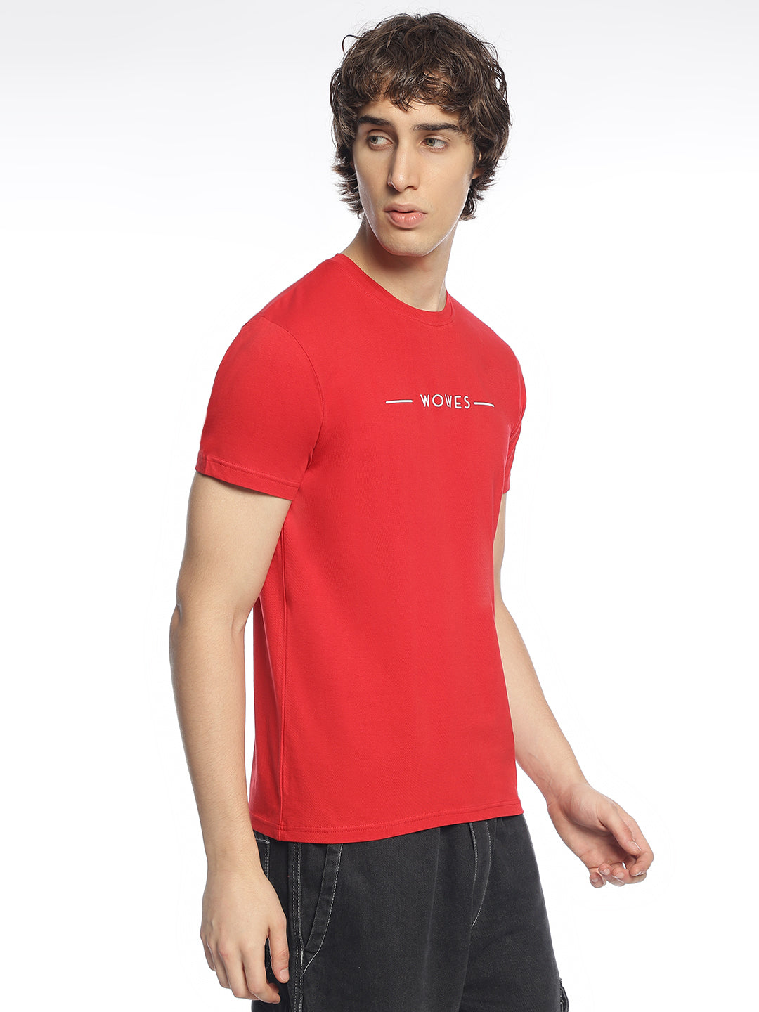 BWolves Classic Red Cotton Lycra Tee