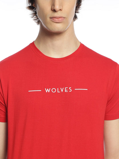 BWolves Classic Red Cotton Lycra Tee