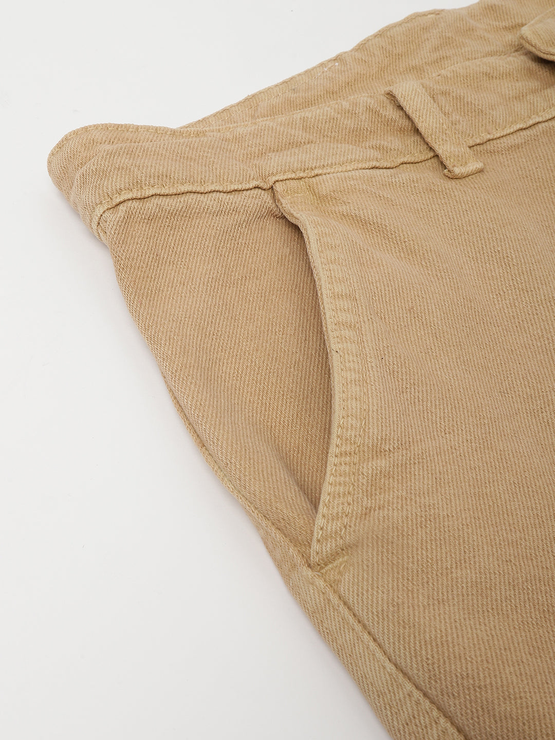 BWOLVES Men's Clean Look Cotton Cargo Jeans: Effortless Style in Coloured Shade Beige