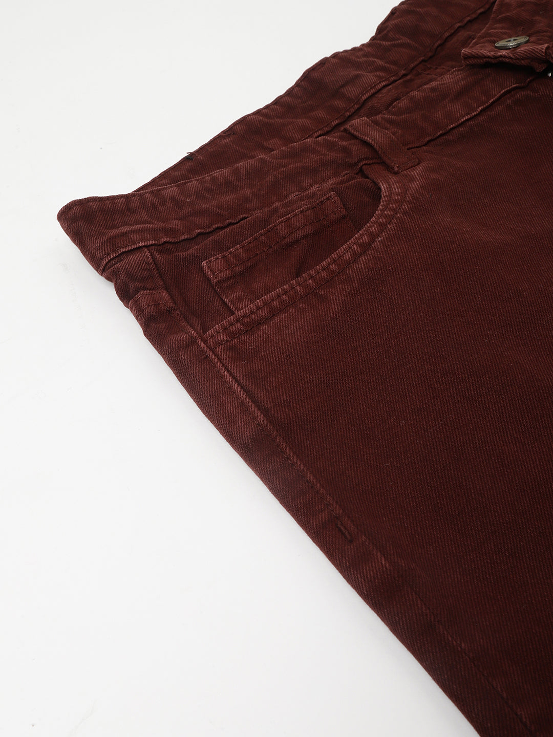 BWOLVES Men's Clean Look Cotton Jeans: Effortless Style in Coloured Shade Rust