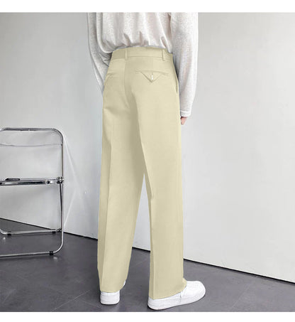 Timeless Comfort: Bwolves Korean Baggy Loose Fit Pants in Pearl Color.