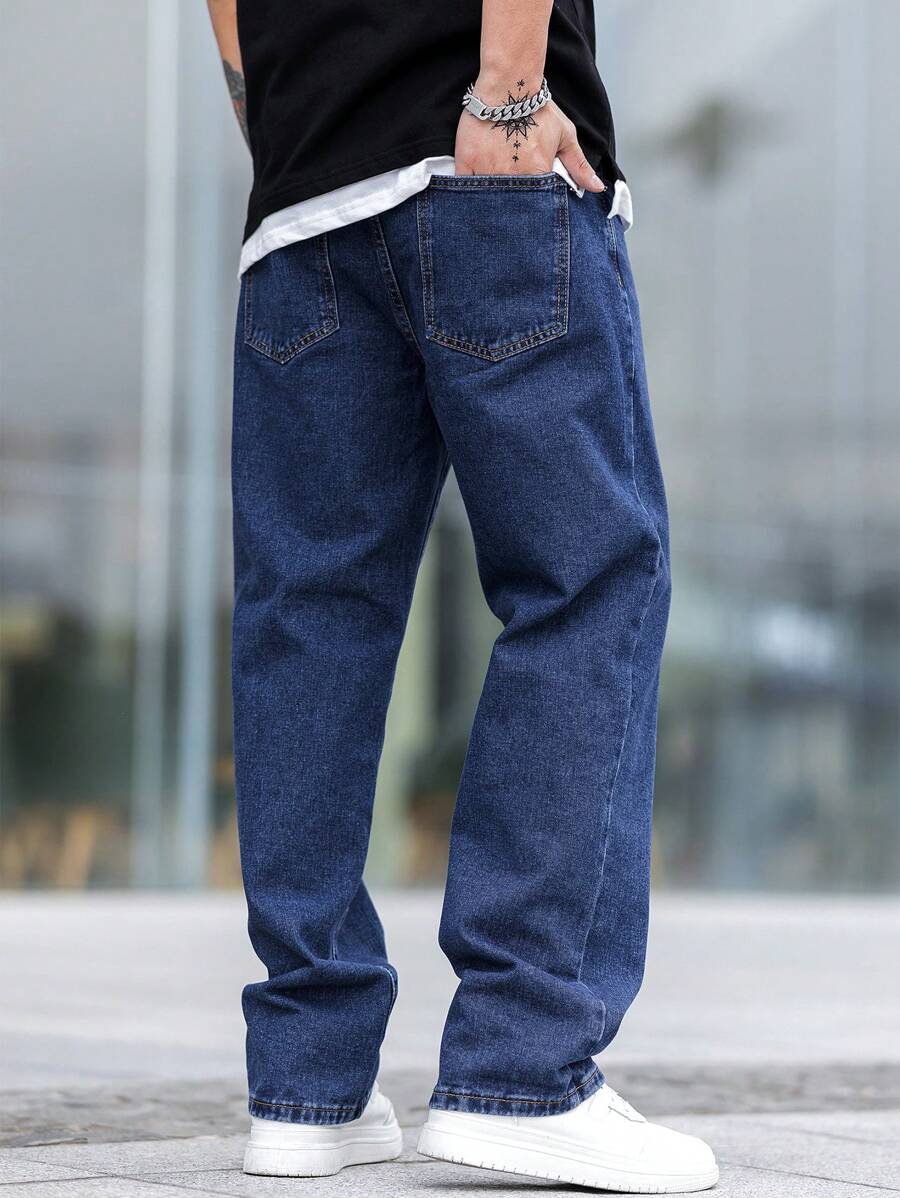 Bwolves Blue Wide Leg Men's Jeans