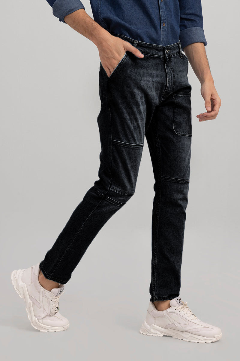 Stone Black Blue Skinny Jeans - Edgy Style and Perfect Fit