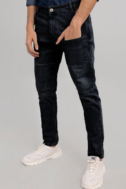 Stone Black Blue Skinny Jeans - Edgy Style and Perfect Fit
