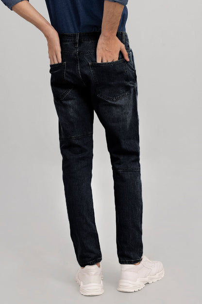 Stone Black Blue Skinny Jeans - Edgy Style and Perfect Fit