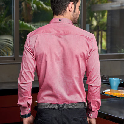 Men Pink Regular Fit Formal Shirt.