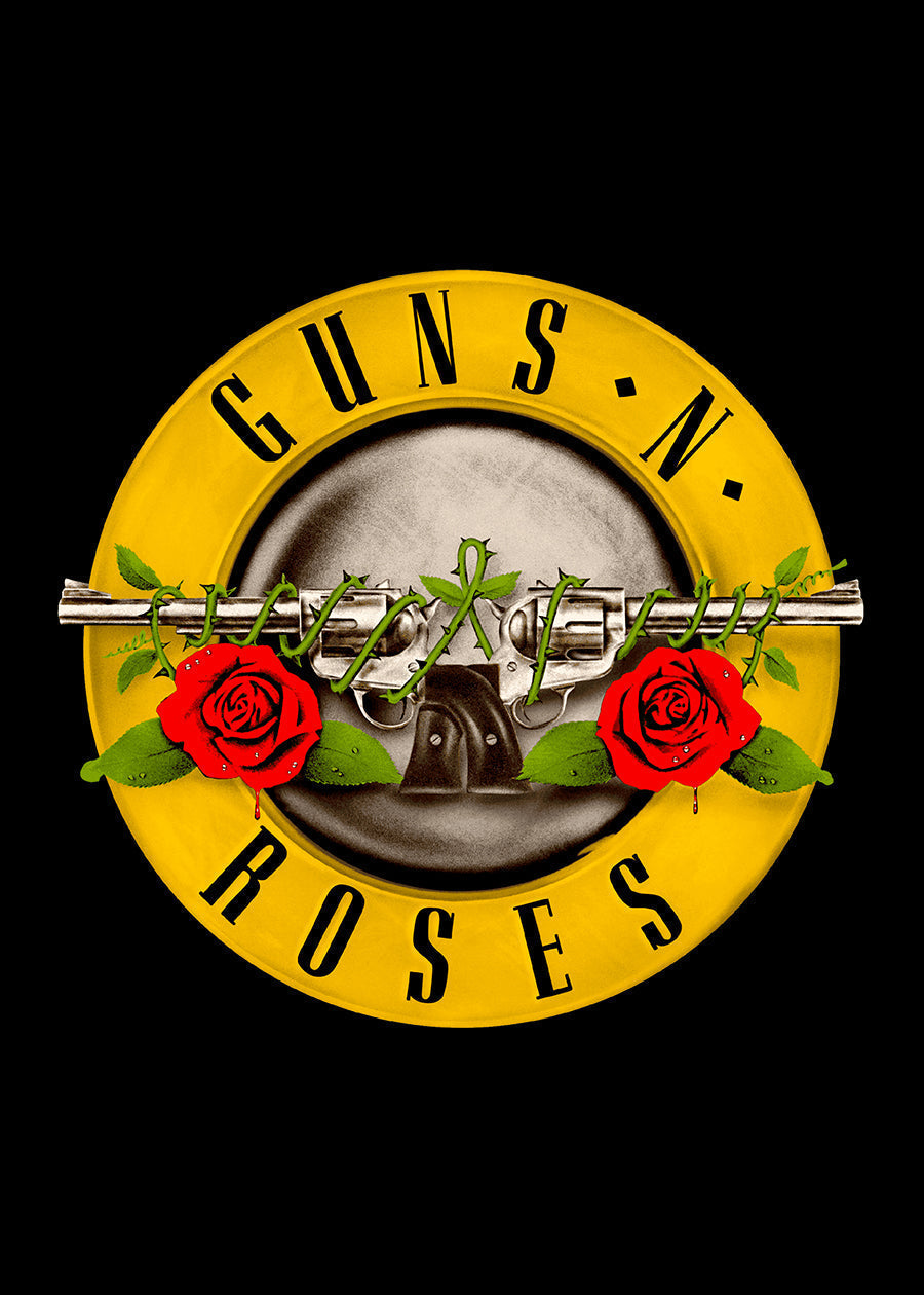 Bwolves Rock Legends: Guns N' Roses Unleashed - Men's Oversized Printed T-Shirt