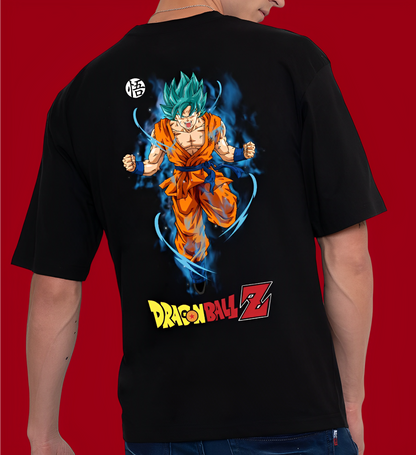 Bwolves: Legendary Battle - Dragon Ball Z-Men Crossover Black Cotton Oversized T-Shirt