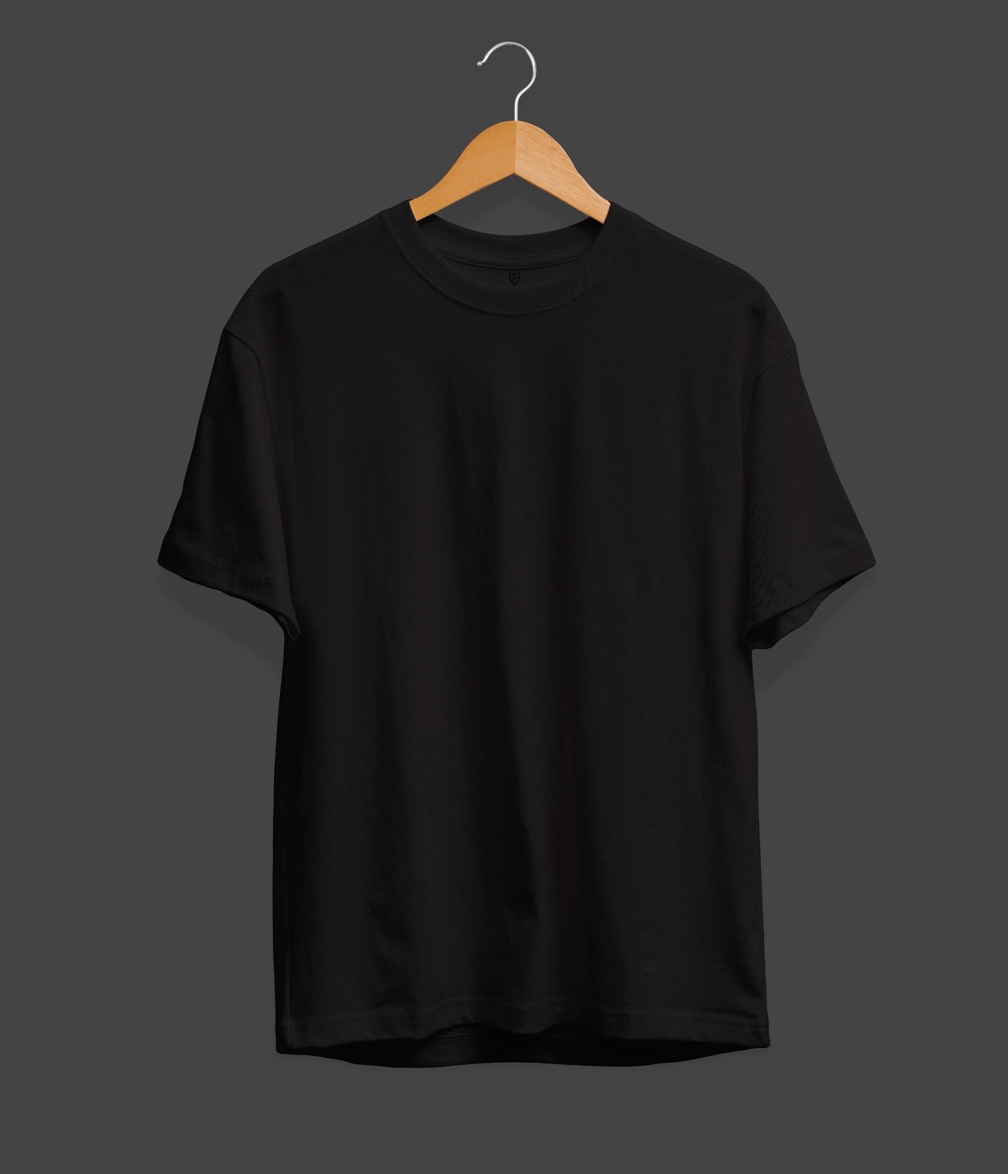 Solid Color Black Men's Oversized T-Shirt - Bwolves – Bwolves Store