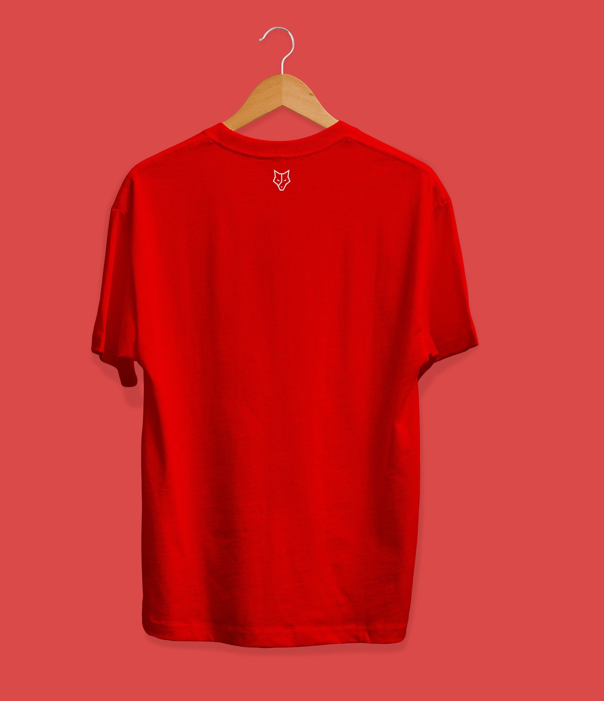 Solid color Red Men's Oversized T-Shirt - Bwolves