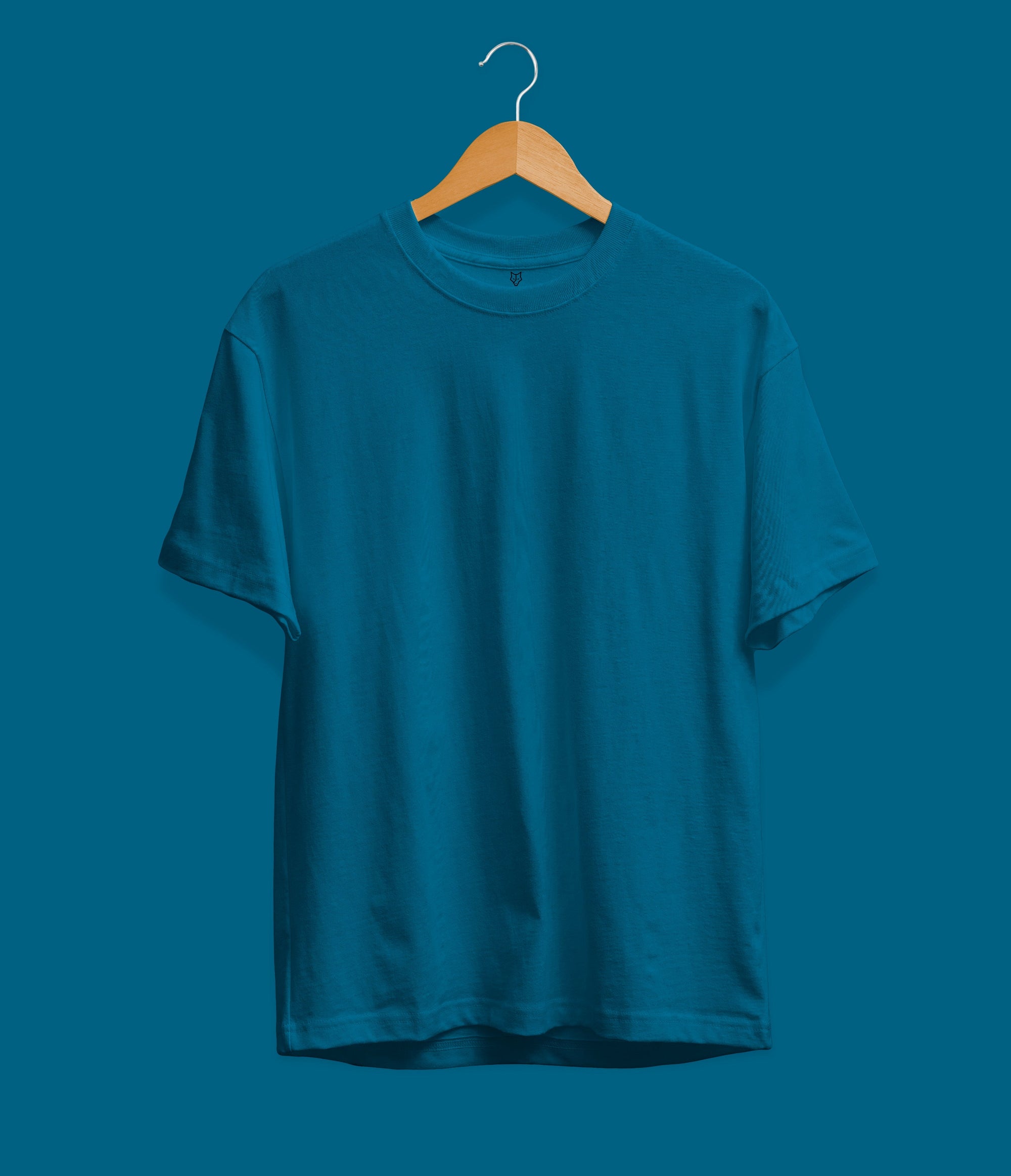 Solid color Dark Blue Men's Oversized T-Shirt - Bwolves