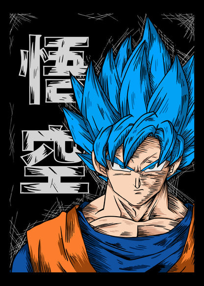 Bwolves: Warrior Spirit - Goku Front Print Men&