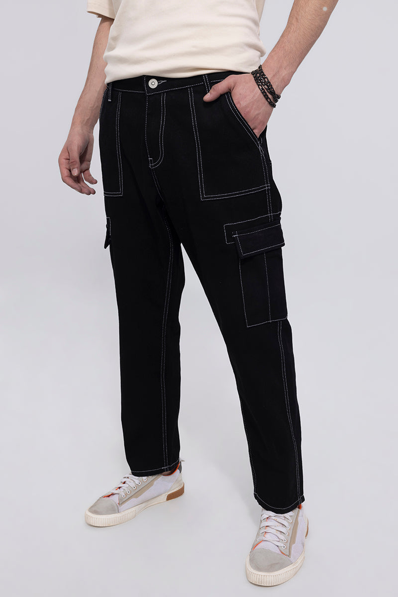 Downtown Attitude: Black Baggy Fit Jeans for a Bold, Unconventional Lo ...