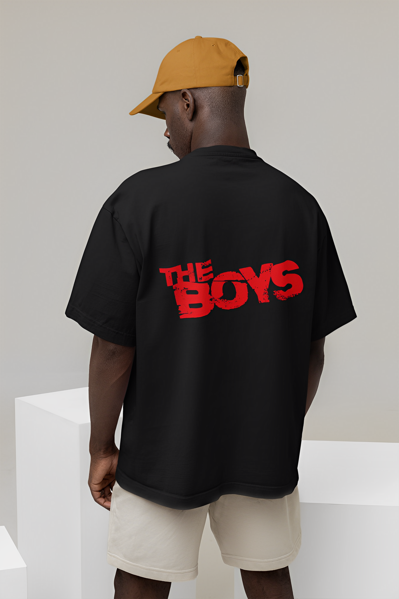 The Boys" Men's Black Oversized Graphic T-Shirt