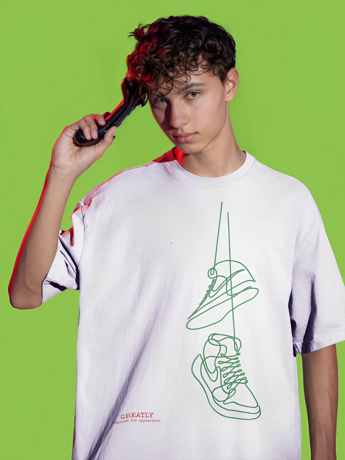 Elevate Your Street Style with Bwolves Oversized white Cotton Tees
