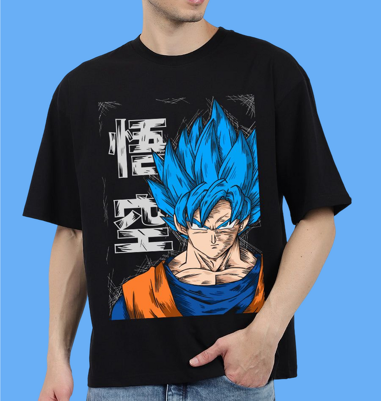 Goku blue t-shirt | Luron XL / Black / Men