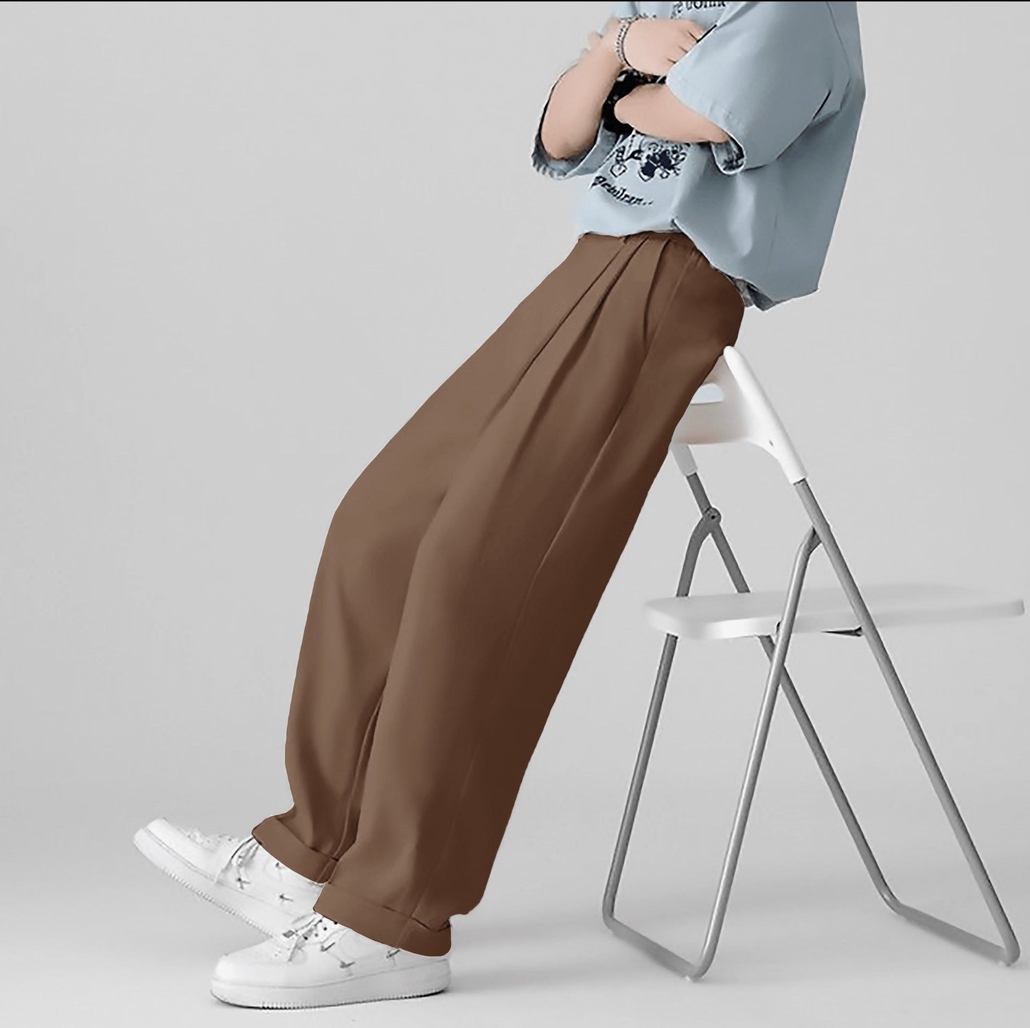 Men's Trouser Korean Baggy Pants Taslan Casual Pants For Men