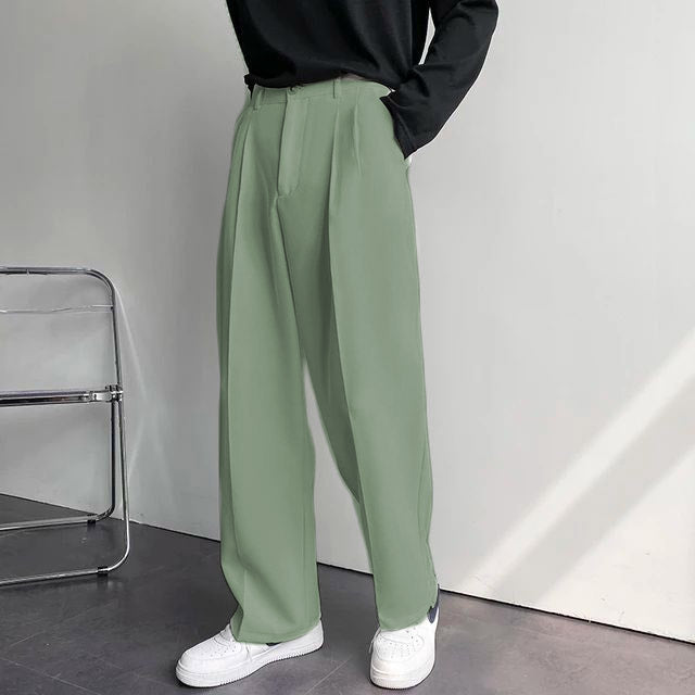 Korean Baggy Loose Fit Pants For Men's - Coco Brown
